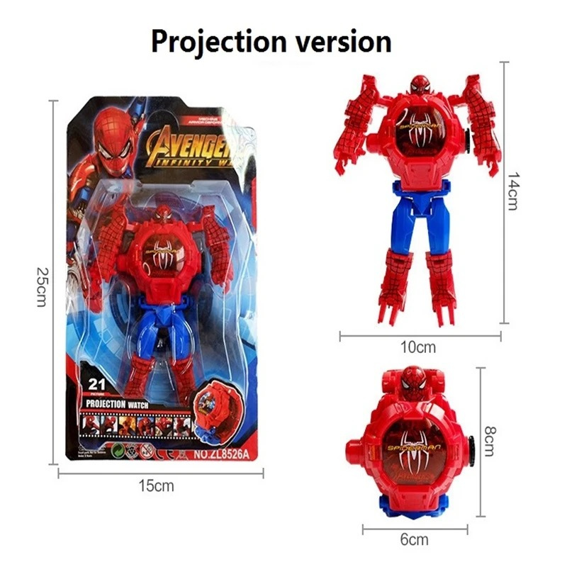 Juguete Spider Man Robot y Reloj Proyector