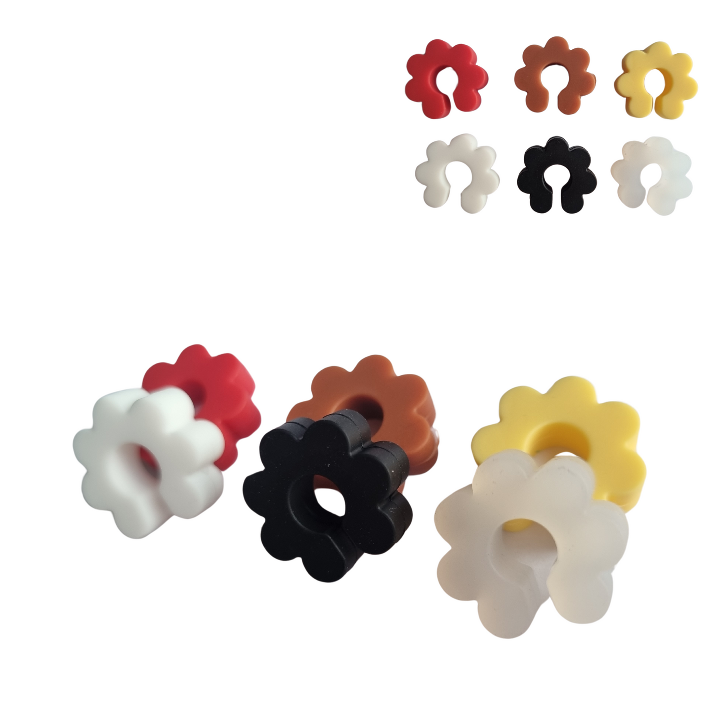 Accesorios de Copas y Vasos - Flores Pack x 6