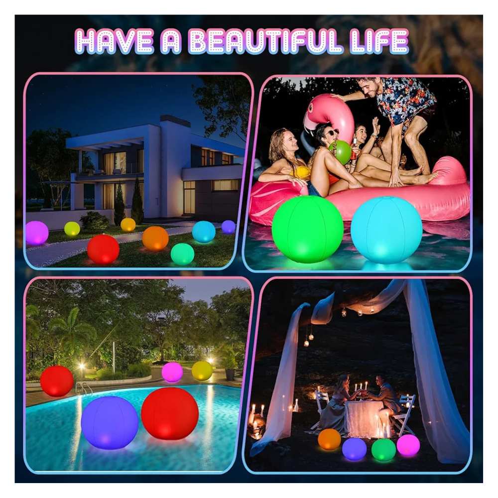 Pelota Flotante Luces LED