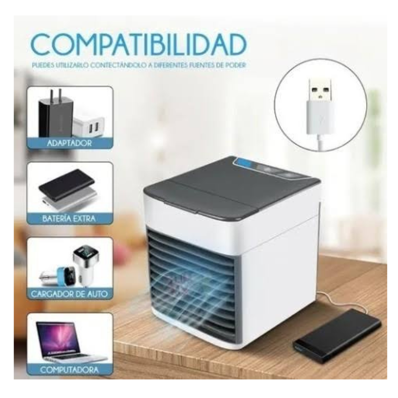 Mini Enfriador de Aire Portátil Usb Aire Acondicionado - Blanco